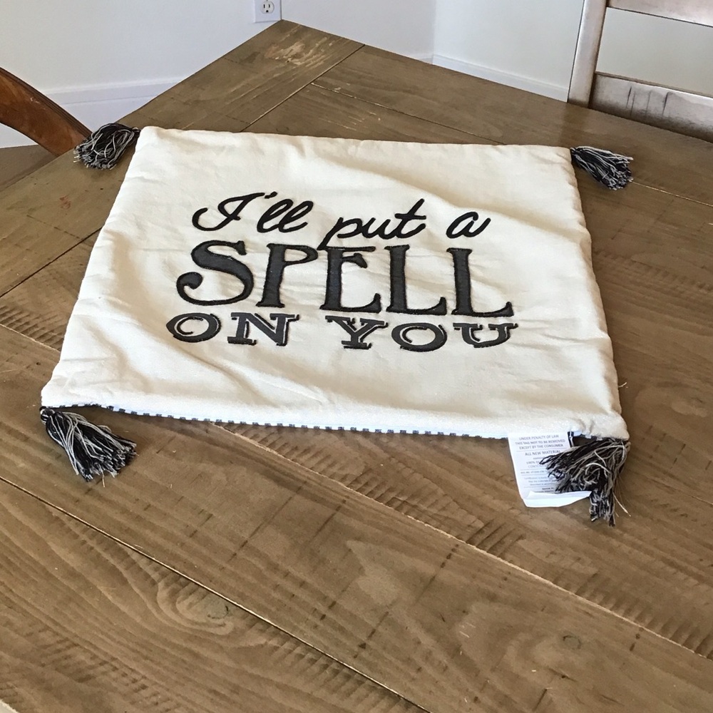 "I Put a Spell on You" themed decorative pillow cover